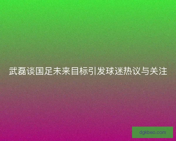 武磊谈国足未来目标引发球迷热议与关注